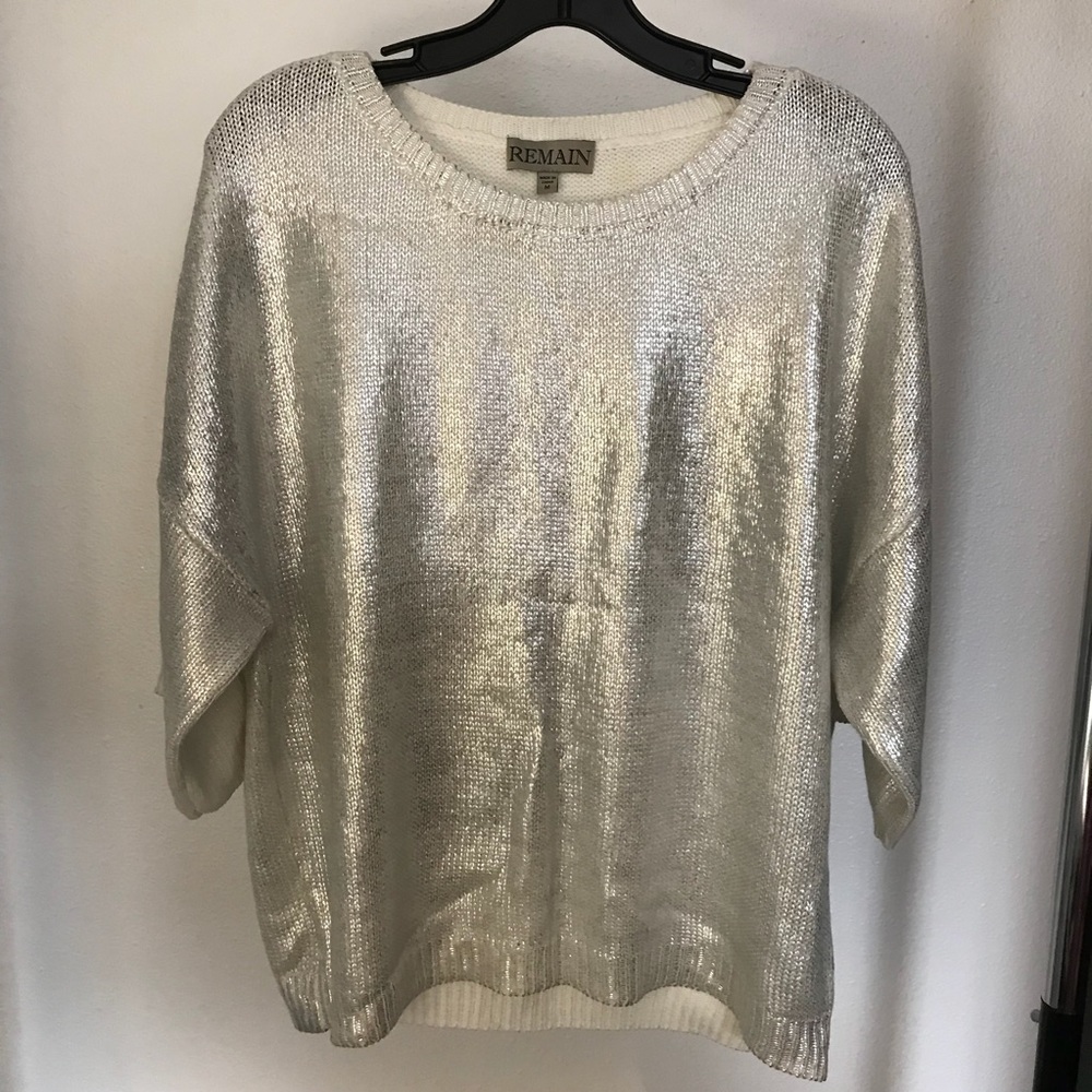 Nordstrom’s Remain metallic silver sweater M